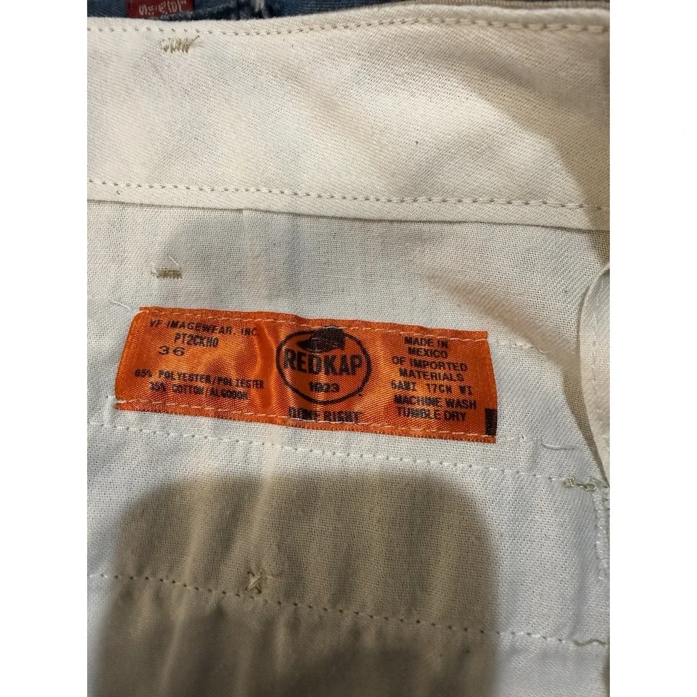 Red Kap Work Pants Mens 36x37 Khaki Industrial Uniform PT2CKH0 Straight Leg USA